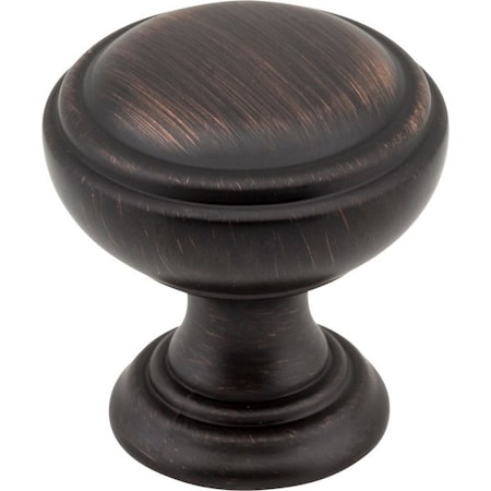 Jeffrey Alexander 1-1/4" Diameter Brushed Oil Rubbed Bronze Tiffany Cabinet Knob 658DBAC